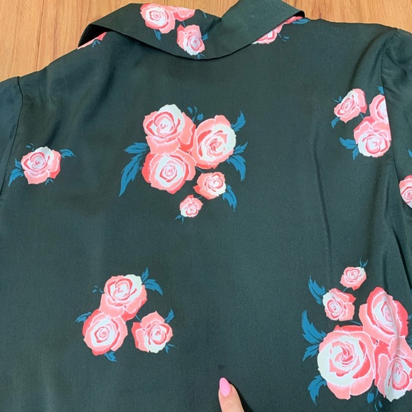 One Teaspoon Quartermaster Floral Kimono Sleeve Top - Picture 13 of 16